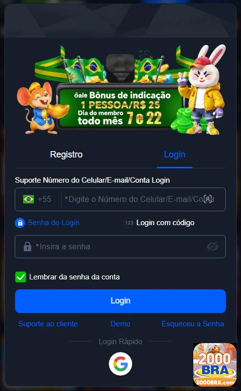Usuário cadastrando-se com segurança em 2000bra.com